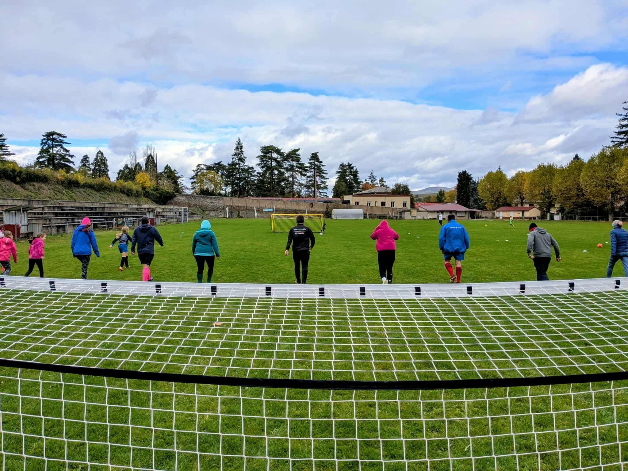 Démonstration Foot en Marchant JSRR sur le terrain